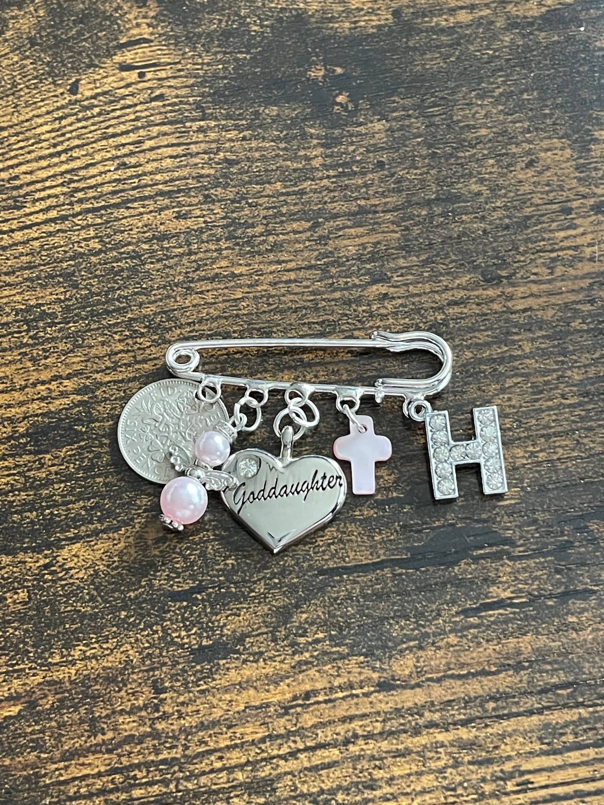 Personalisierte Initial Taufe Patenkind Andenken Charm Pin Set Kreuz Engel Glück Sixpence Münze Und Strass Alphabet Geschenk Verpackt Personalisierte Initial Taufe Patenkind Andenken Charm Pin Set Kreuz Engel Glück Sixpence Münze Und Strass Alphabet Geschenk Verpackt von somethingquirky4u