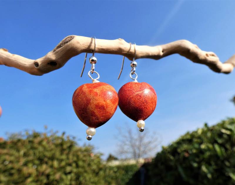 925Er Silberohrringe ~ Jaspiz Herzen Perlen Ohrringe, Geschenk Für Frauen, Herz Edelstein Ohrhänger, Liebe, Edelsteine 925Er Silberohrringe ~ Jaspiz Herzen Perlen Ohrringe, Geschenk Für Frauen, Herz Edelstein Ohrhänger, Liebe, Edelsteine von sommerelf