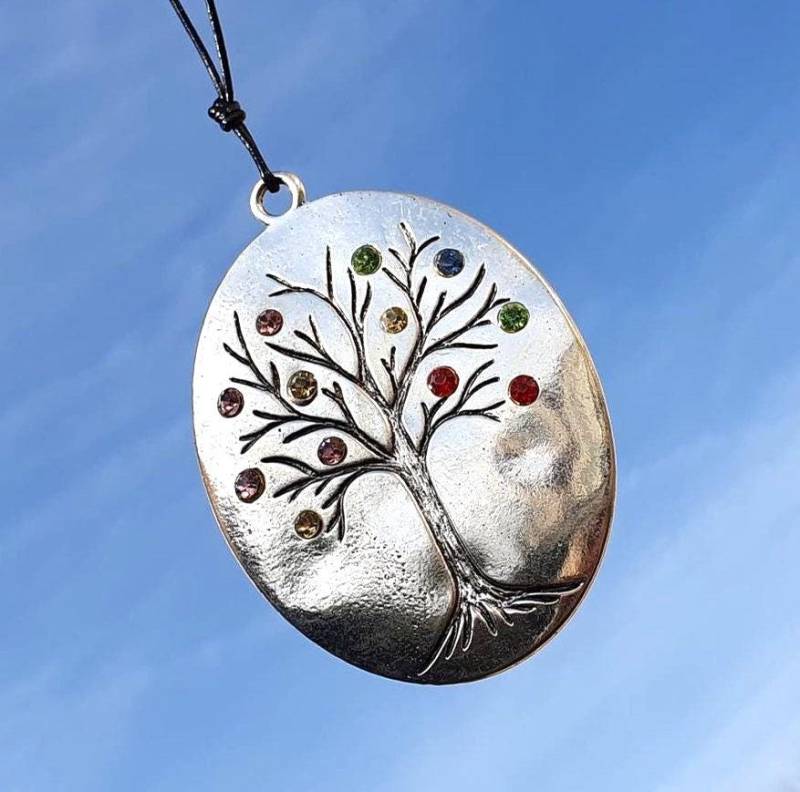 Kette ~ Baum Des Lebens Geschenk Für Frauen, Kettenanhänger Baum, Lange Mit Anhänger, Statement Silber, Ketten Anhänger von sommerelf