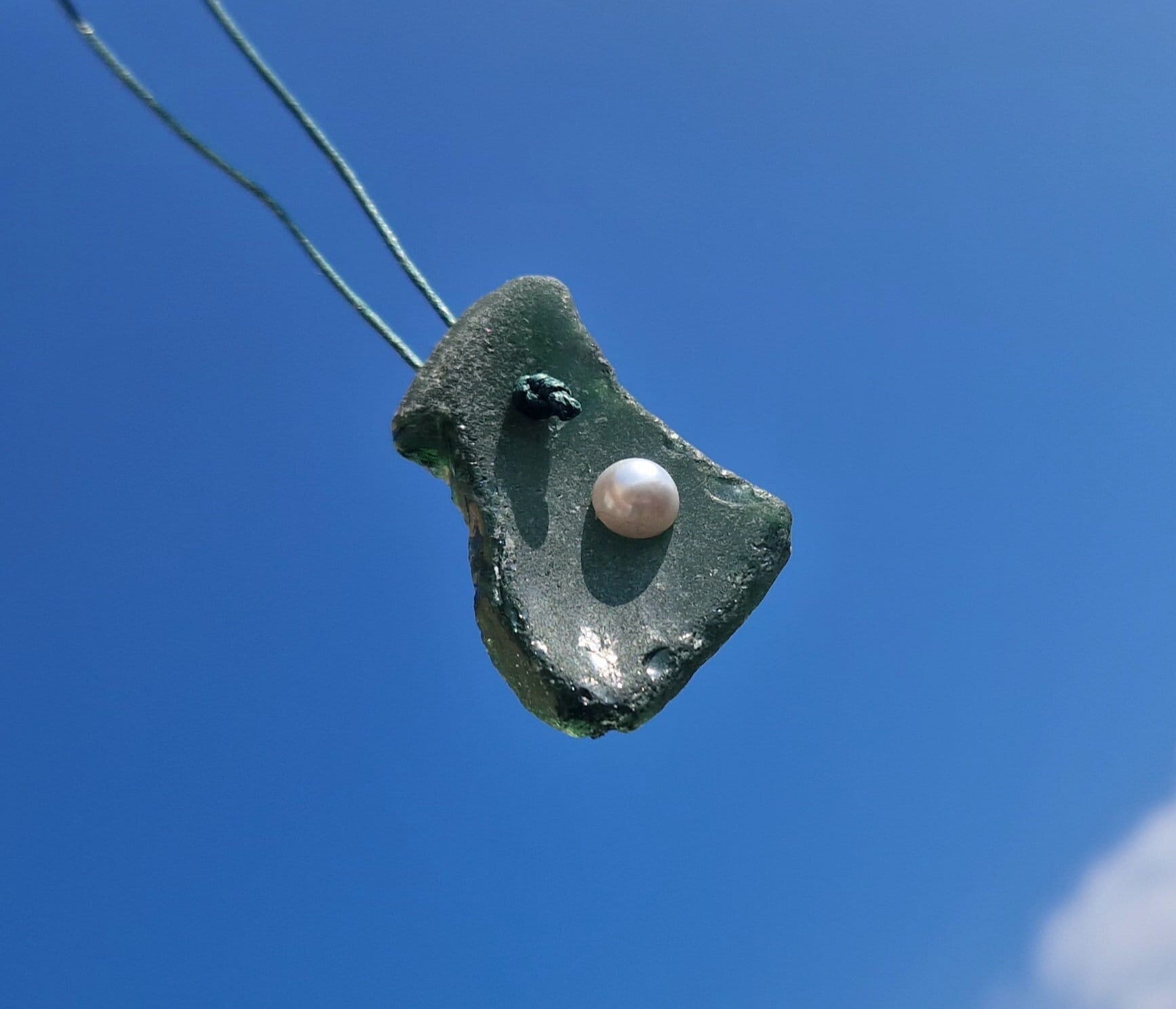 Maritime Kette ~ Meerglas & Perle Halskette, Geschenk Für Frauen, Männer, Surferschmuck, Grüne Perlen Maritime Kette ~ Meerglas & Perle Halskette, Geschenk Für Frauen, Männer, Surferschmuck, Grüne Perlen von sommerelf