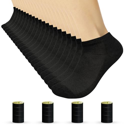 20 Paar Baumwollsocken für Herren und Damen – Einzeln Verpackte Low Cut Ankle Quarter Socken, Waschbar Weich Atmungsaktiv, Tragbare Sportsocken für Reise Hotel Fitness Alltag von somwherr