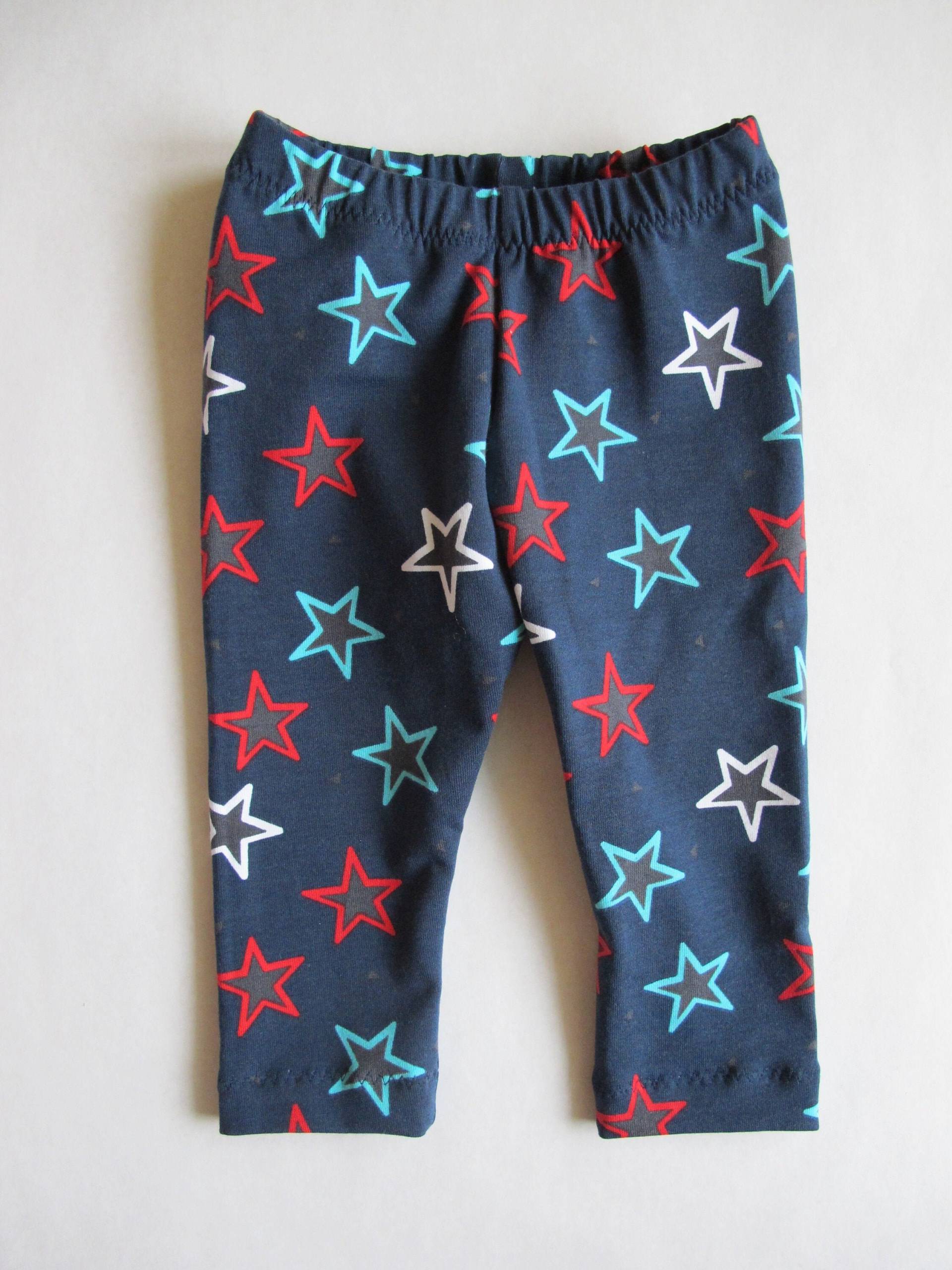 Babyleggings Blau Mit Sternen Gr. 68 von sonjasonneDE