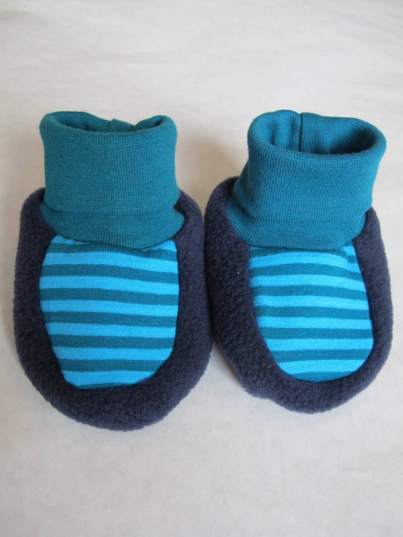 Babyschühchen Blau-Petrol von sonjasonneDE