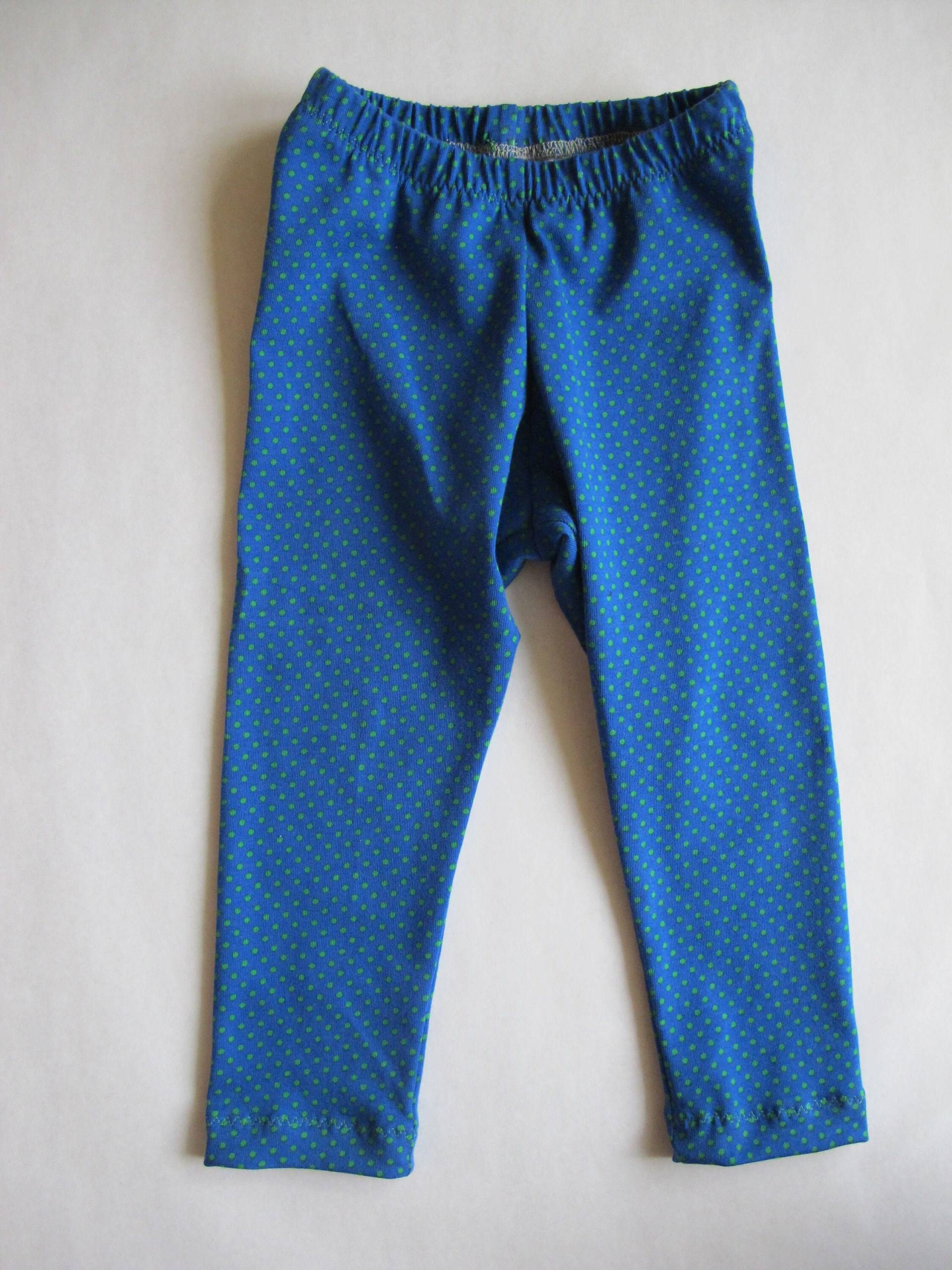 Leggings Blau Mit Grünen Punkten Gr. 86 von sonjasonneDE