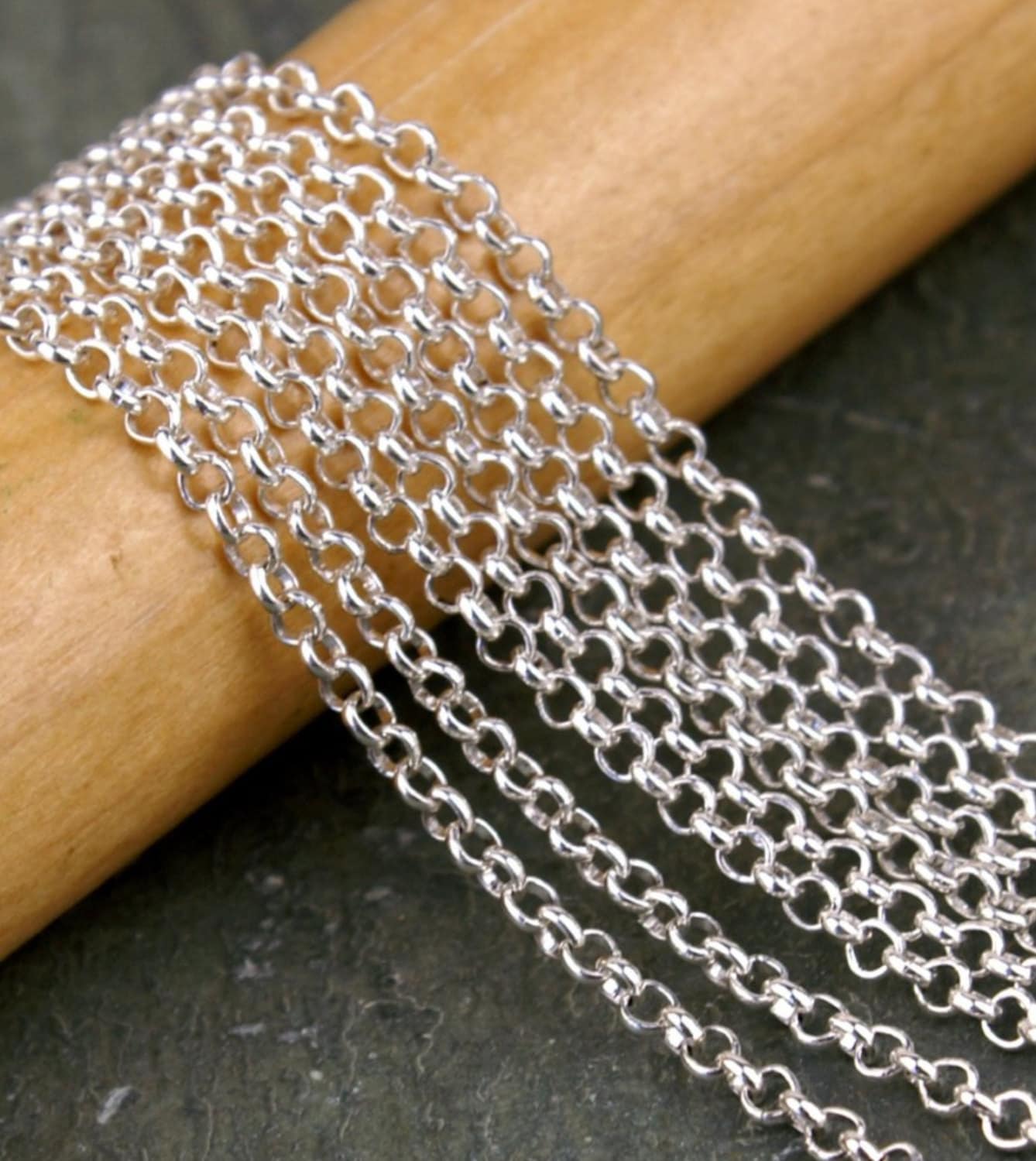 10 Versilberte 2 Mm Runde Glieder Halsketten, 45 cm Lang, Versandkostenfrei von sonjavanas