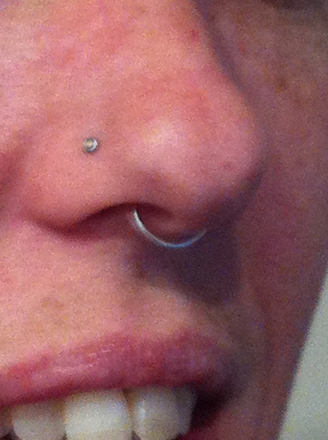 Fake Septum Nasenring Massiv 925 Sterling Silber, Kein Pierce, 21G, 10mm Durchmesser, Piercing von sonjavanas