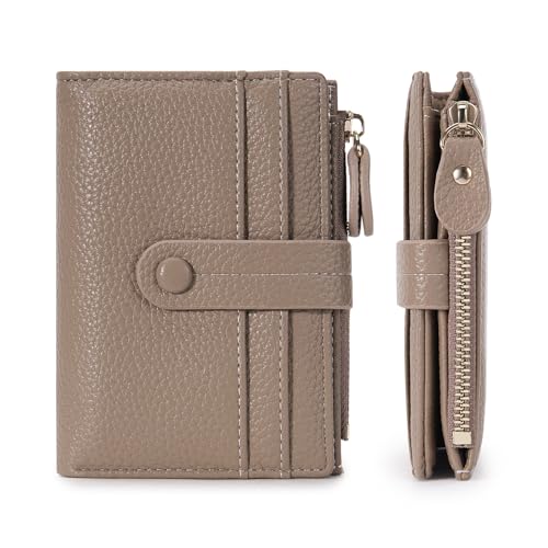 sonluk Damen Geldbörsen Mit RFID Blockierung,Portemonnaie Damen Kleines PU Leder Zipper Geldbörse Für Frauen Kreditkartenhalte Mit MüNzfach(Kamel) von sonluk