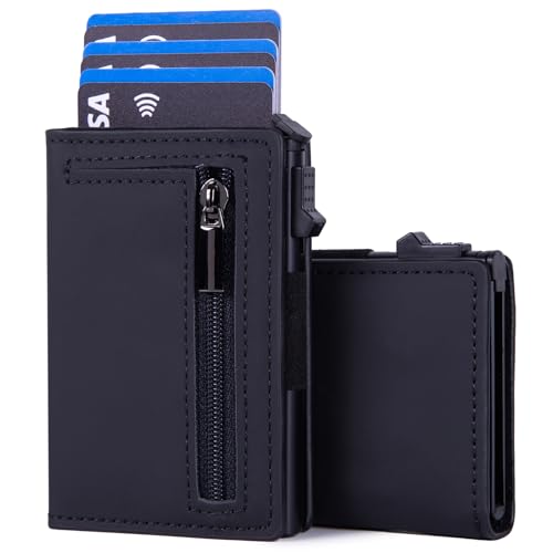 sonluk Geldbörse Herren, Slim Wallet mit Münzfach & RFID Schutz, Leder Kartenetui Kreditkartenetui mit 8 Fächer für Kreditkarten, Kartenetui Herren sonluk Geldbörse Herren, Slim Wallet mit Münzfach & RFID Schutz, Leder Kartenetui Kreditkartenetui mit 8 Fächer für Kreditkarten, Kartenetui Herren von sonluk