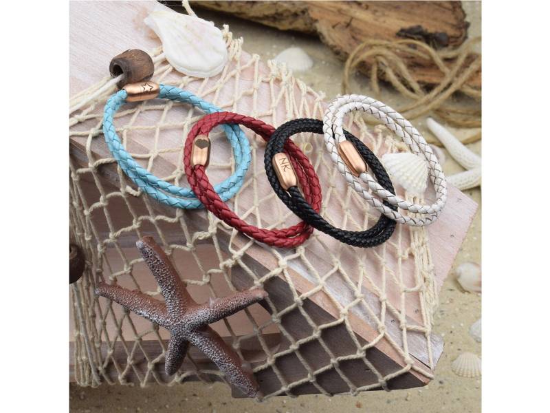 Armband Felix | Personalisierte Gravur Farbe & Größe Wählbar Lederarmband Magnetverschluß Geschenk Für Sie Ihn 02 von sonnenmaedchen1970