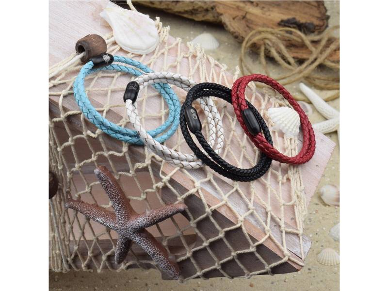 Armband Felix | Personalisierte Gravur Farbe & Größe Wählbar Lederarmband Magnetverschluß Geschenk Für Sie Ihn 04 von sonnenmaedchen1970