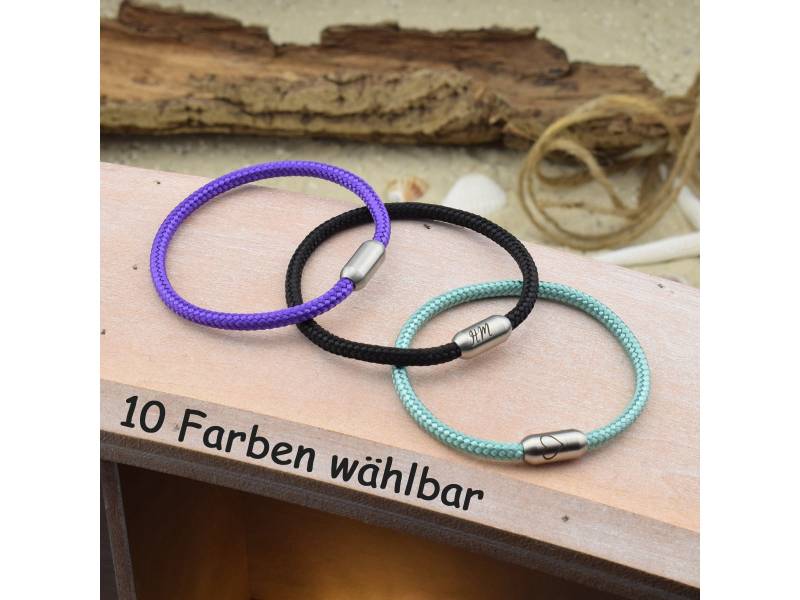 Armband Mats | Personalisierte Gravur Farbe & Größe Wählbar Segeltau Surfer Magnetverschluß Edelstahl Geschenk Für Sie + Ihn 01 Armband Mats | Personalisierte Gravur Farbe & Größe Wählbar Segeltau Surfer Magnetverschluß Edelstahl Geschenk Für Sie + Ihn 01 von sonnenmaedchen1970