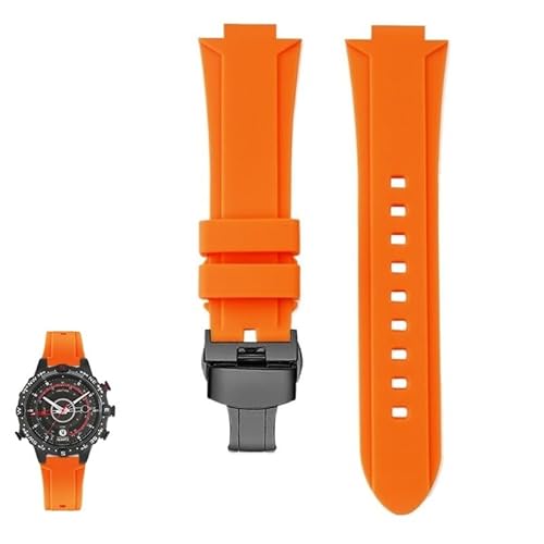 sooponu Harz-Silikon-Uhrenarmband für TIMEX Tide Compass Serie T2N721 T2N720 Uhrenarmband Zubehör(Orangeb b) von sooponu