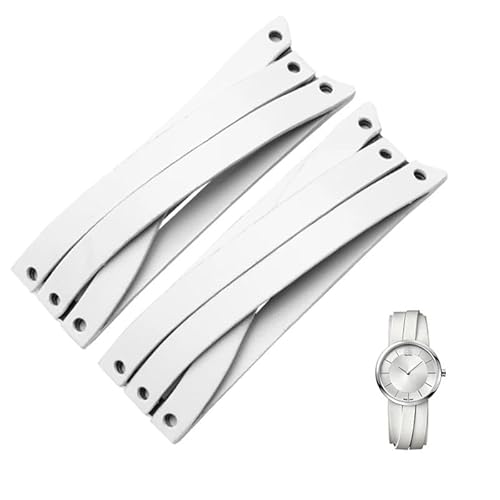 sooponu Lederuhr mit weiblichem Ersatz K2R2S1/K2R2S6/K2R2M1/K2R2M6-Serie, spezielle Schnittstelle, Lederuhr mit 20 mm(White) von sooponu