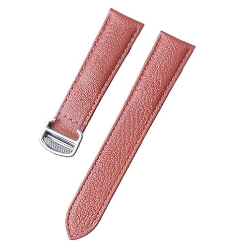 sooponu Uhrenarmbänder aus echtem Leder für Cartier Tank, London Key Series Uhrenarmband(Brick red,19mm) von sooponu