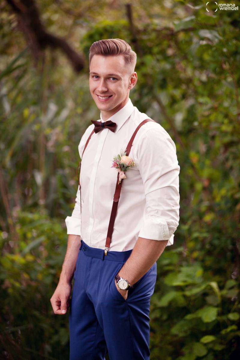 Bräutigam Carmel Braun Leder Hosenträger Für Männer, Ringträger Outfits Hochzeit Herren Hosenträger, Geschenk Bräutigam Carmel Braun Leder Hosenträger Für Männer, Ringträger Outfits Hochzeit Herren Hosenträger, Geschenk von soospenders