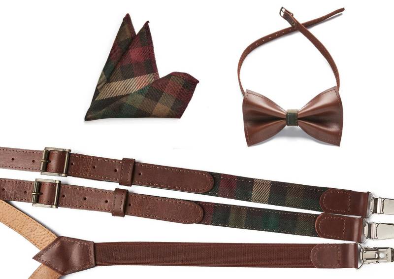 Lederarmband Set, Fliege, Taschentuch, Weihnachtsgeschenke Für Ihn, Hochzeits-Hosenträger, Freund, Hochzeitsanzug Lederarmband Set, Fliege, Taschentuch, Weihnachtsgeschenke Für Ihn, Hochzeits-Hosenträger, Freund, Hochzeitsanzug von soospenders