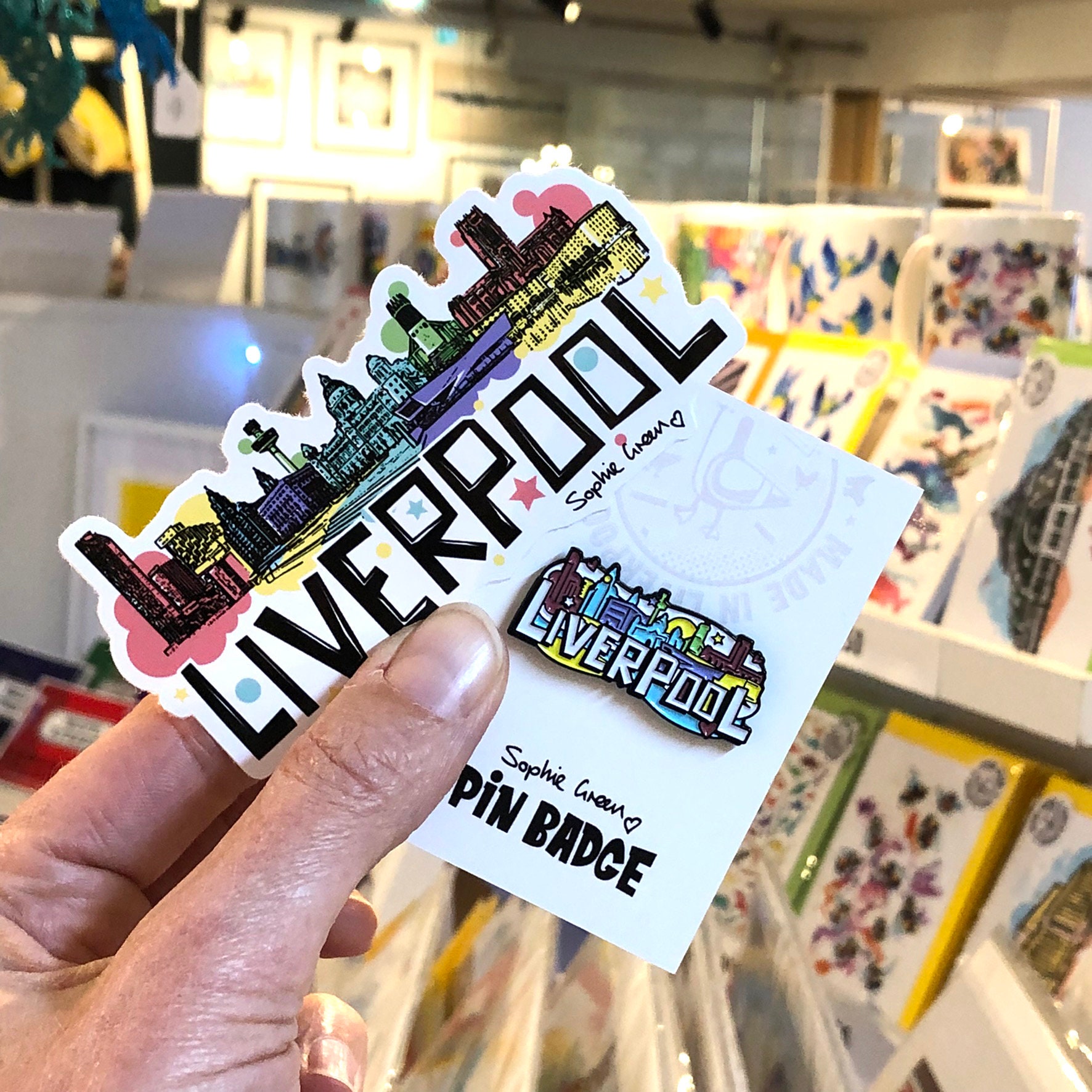 Liverpool Emaille Pin Badge & Sticker von sophiegreen