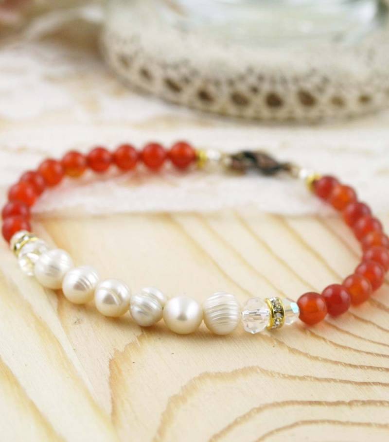 Calming Und Reinheit Armband - Achat Süsswasserperlen Calming Und Reinheit Armband - Achat Süsswasserperlen von sophinegiam