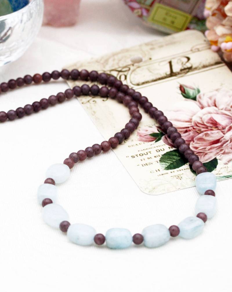 Lebendigkeit Und Klarheit | Unisex Kette - Aventurin Aquamarin Lebendigkeit Und Klarheit | Unisex Kette - Aventurin Aquamarin von sophinegiam