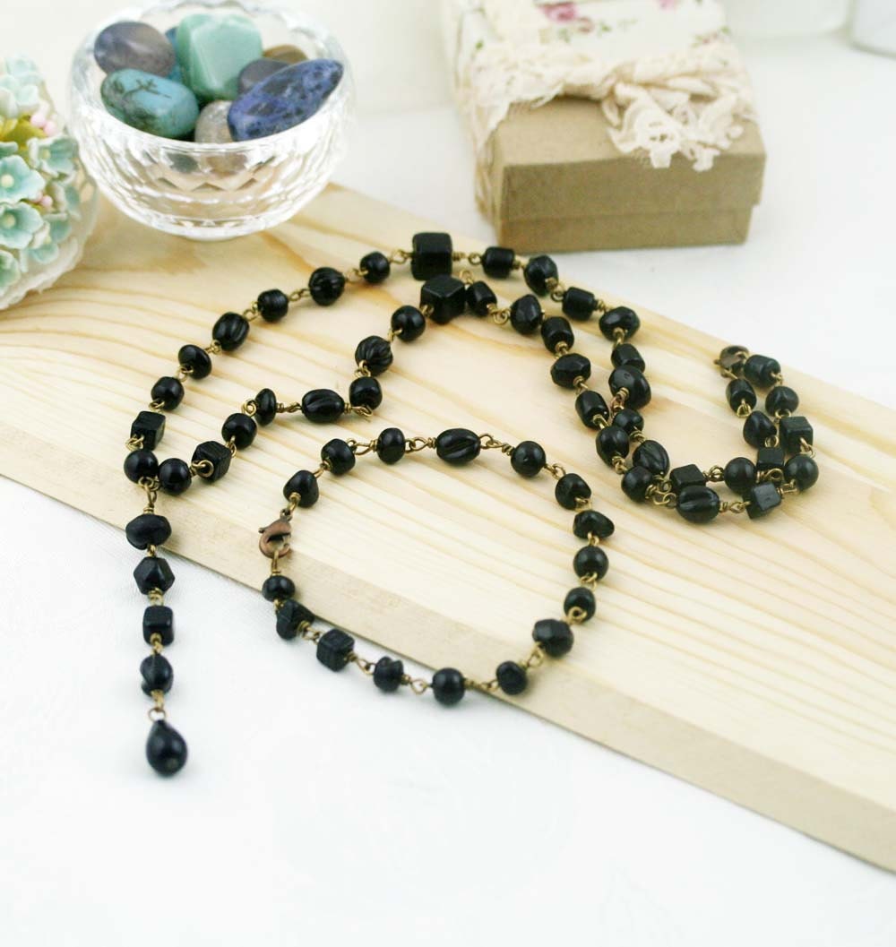 Night Tinkle Kette Set - Glasperlen Night Tinkle Kette Set - Glasperlen von sophinegiam