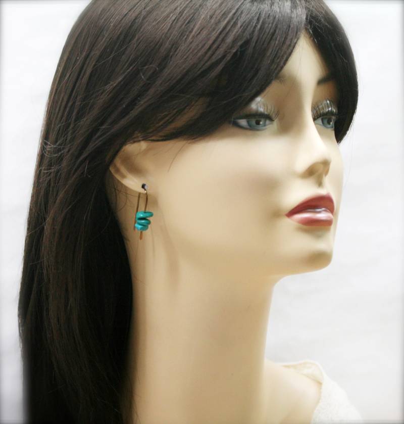 Offene Hoop Mit Türkis Ohrringe von sophinegiam