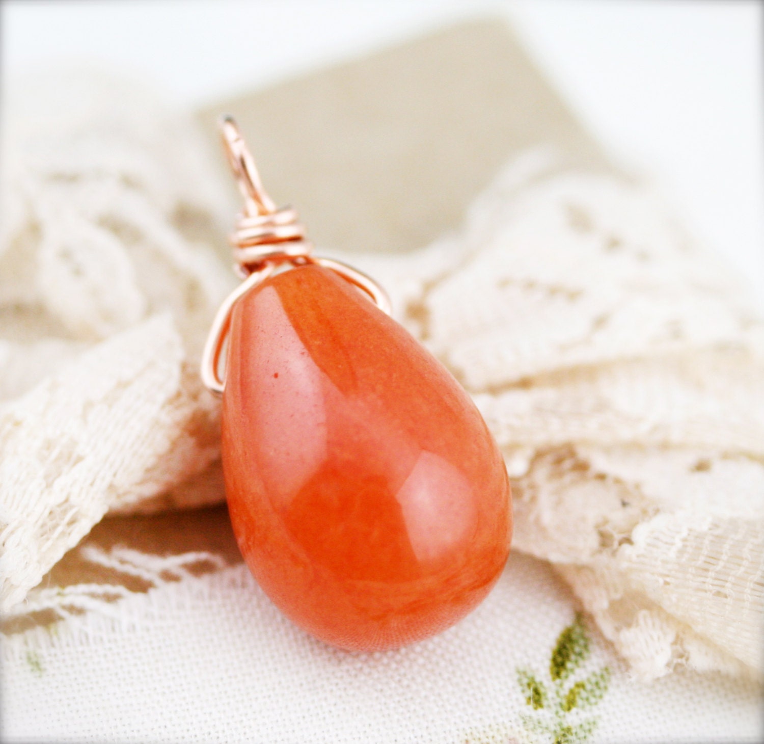 Oranges Bonbon Quarzite | Unisex Halskette Oranges Bonbon Quarzite | Unisex Halskette von sophinegiam
