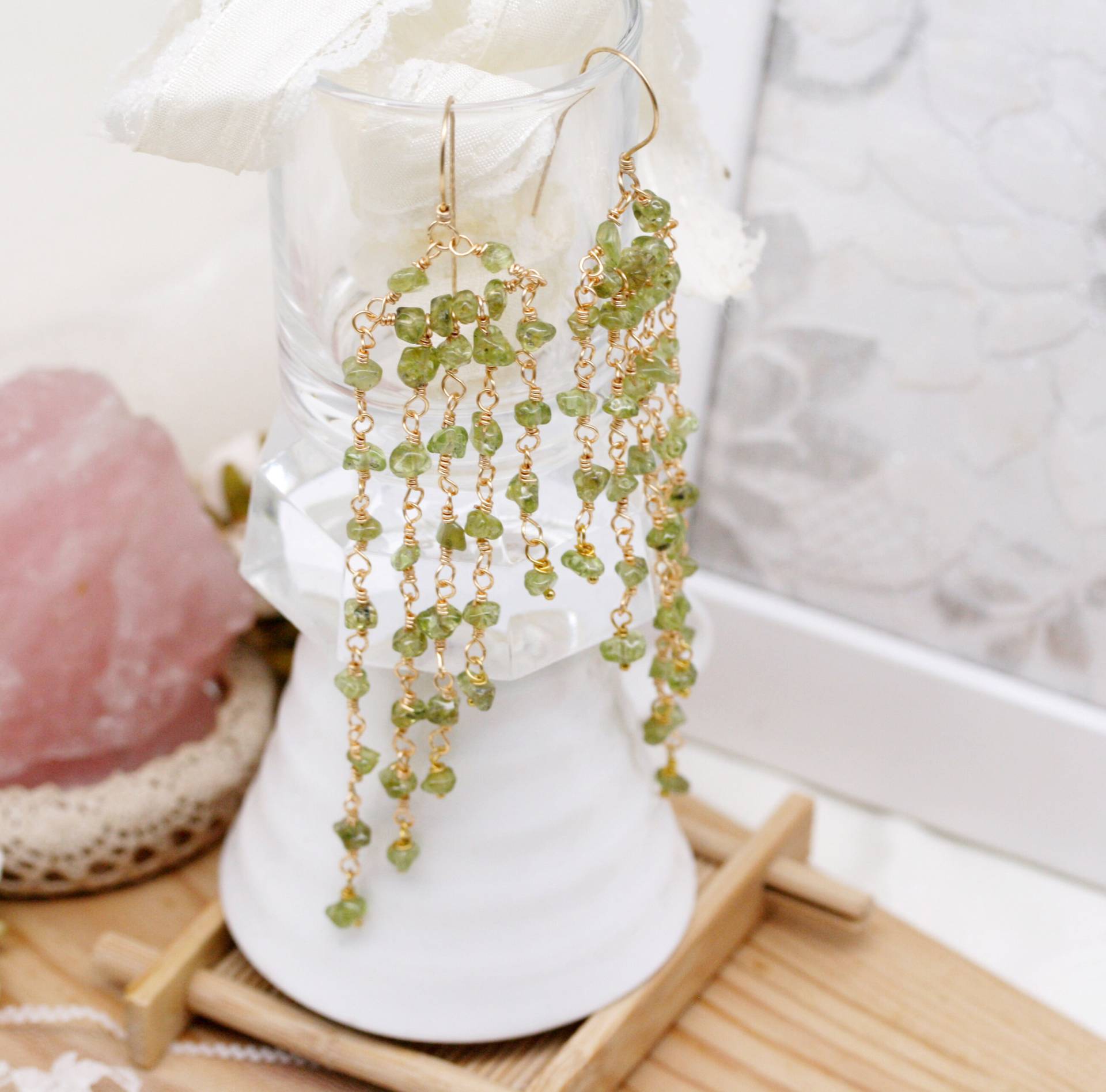 Peridot Kronleuchter Ohrringe Peridot Kronleuchter Ohrringe von sophinegiam