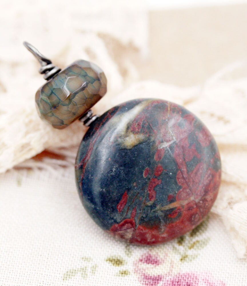 stärke Und Zufriedenheit | Unisex-Halskette - Chalcedon Picasso Jaspis stärke Und Zufriedenheit | Unisex-Halskette - Chalcedon Picasso Jaspis von sophinegiam