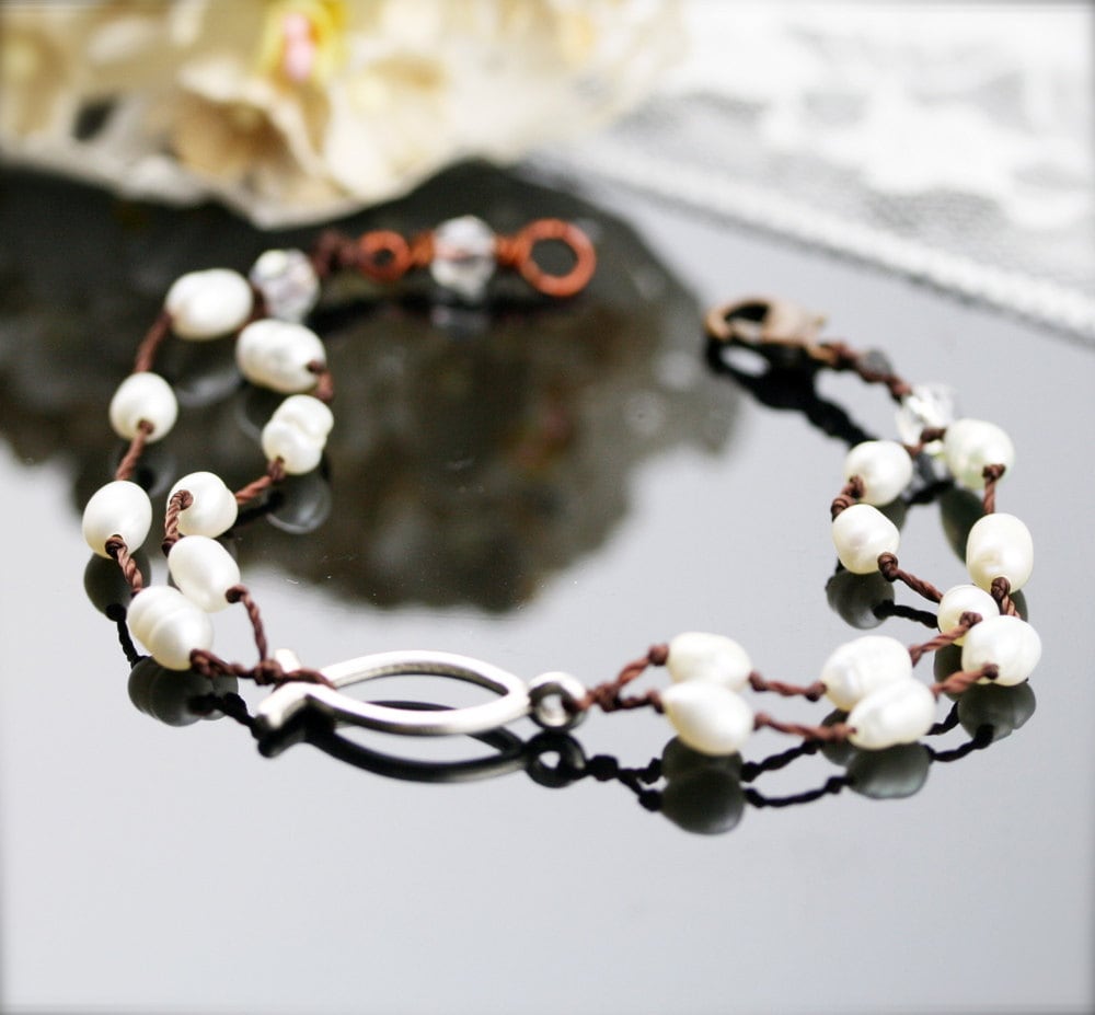 strand-Trail-Armband - Süßwasser Perle strand-Trail-Armband - Süßwasser Perle von sophinegiam