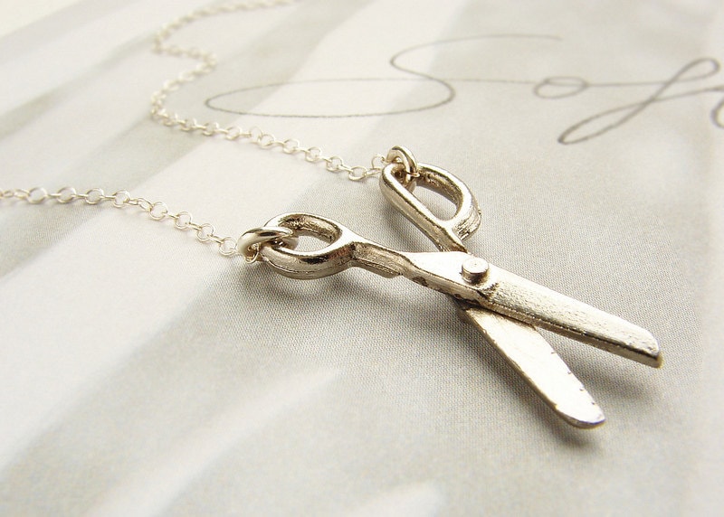Silber Schere Kette - Miniatur Bewegliche Sterling Halskette Silber Schere Kette - Miniatur Bewegliche Sterling Halskette von soradesigns