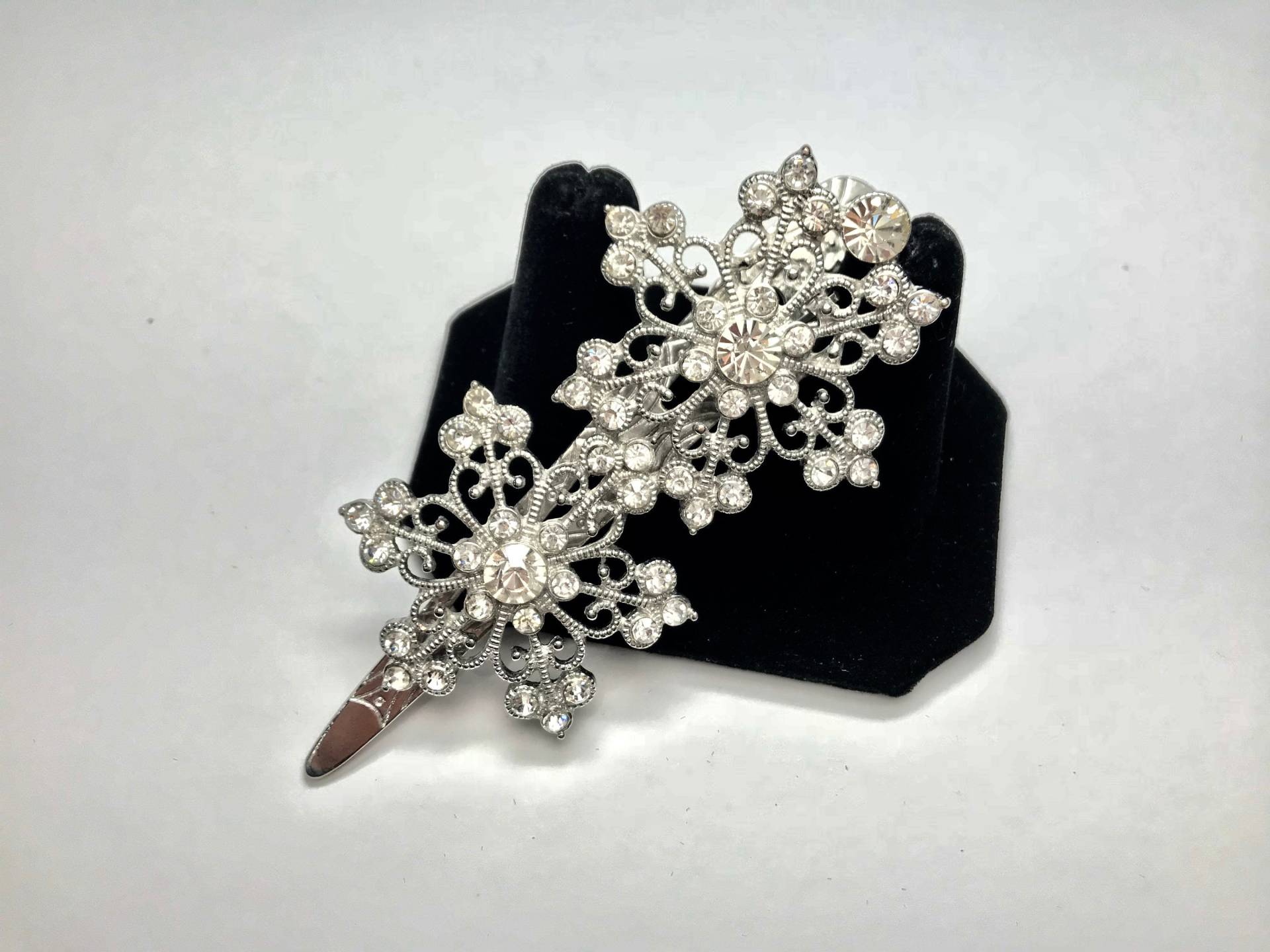 Hochzeit Haar Clip Strass Accessoire Klaren Hochzeitsschmuck von sorellasvintagejewel