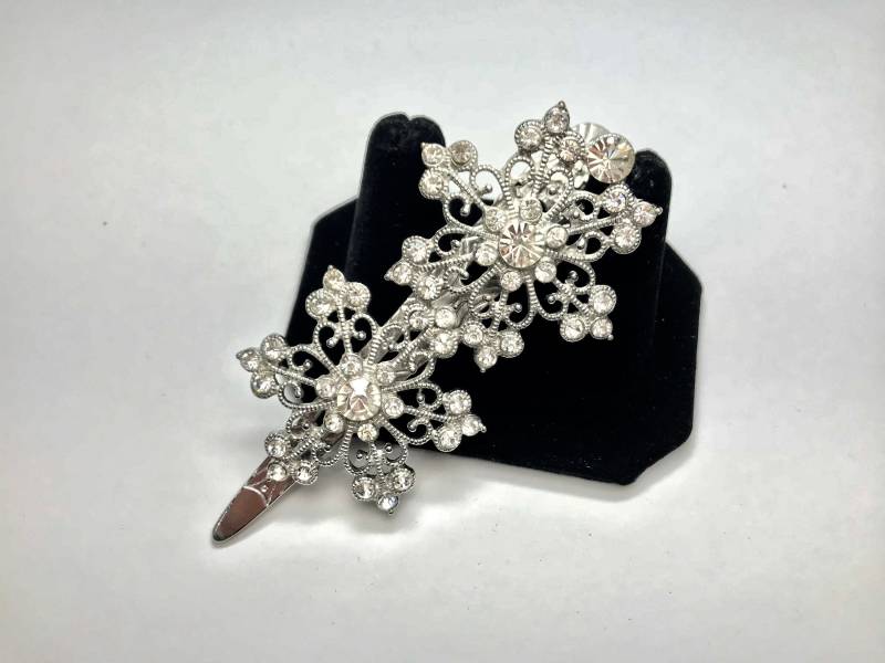 Hochzeit Haar Clip Strass Accessoire Klaren Hochzeitsschmuck von sorellasvintagejewel
