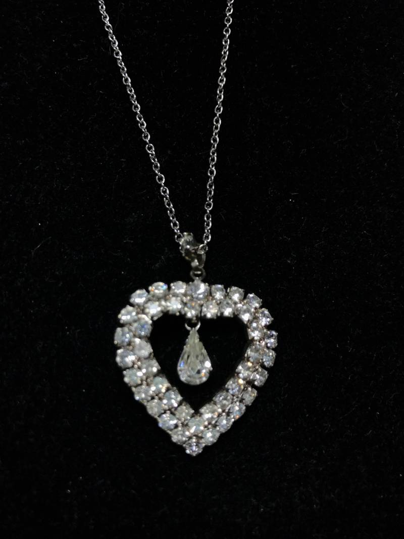 Vintage Strass Halskette Hochzeit Schmuck Klar von sorellasvintagejewel