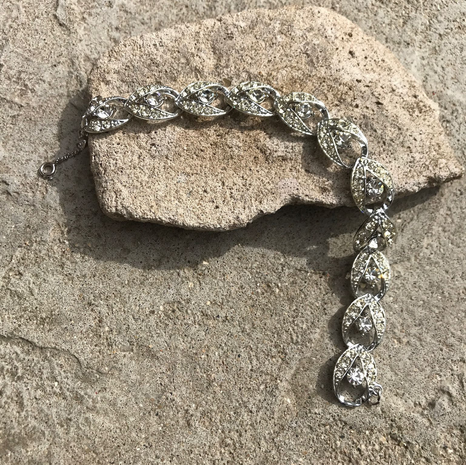 strass Armband Wunderschöne Vintage Hochzeit Klar Tag Schmuck von sorellasvintagejewel