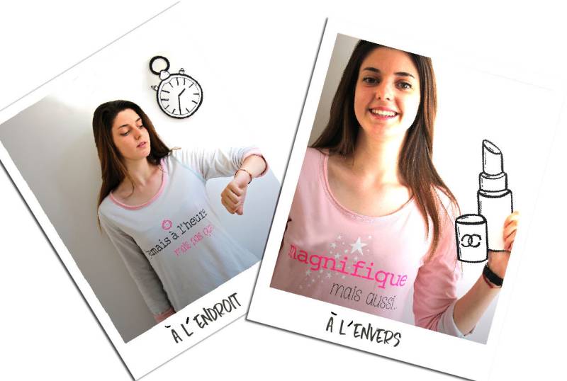 Reversible Sweatshirt, 100 % Baumwolle, Doppelte Stärke, Mit Einer Nachricht von sorever