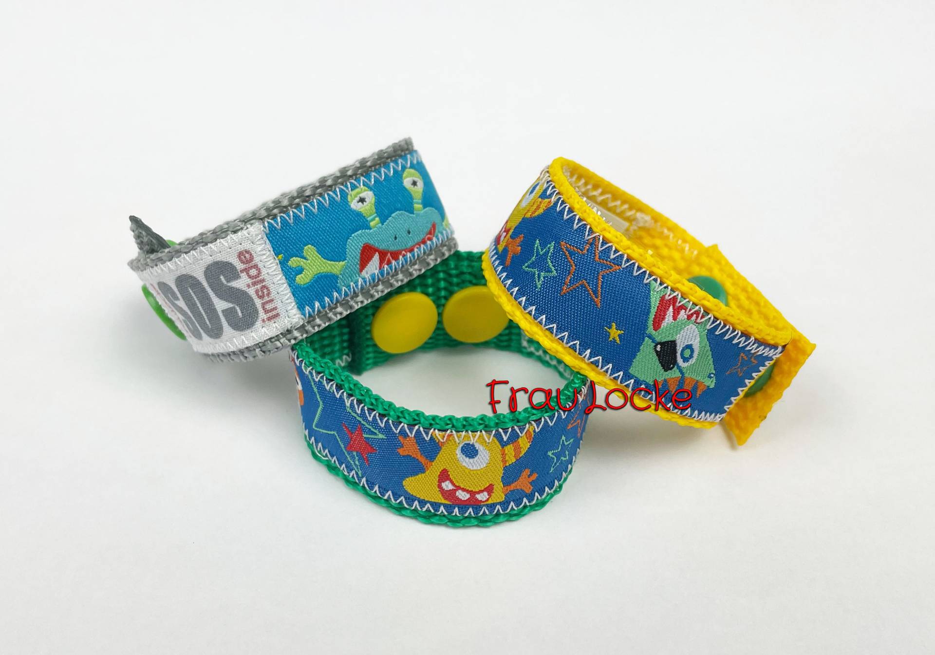 Sos-Armband/Notfallarmband Für Kinder, Monster Bunt von sosarmband