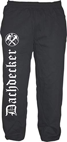 Dachdecker Jogginghose - Bedruckt - Sweatpants - Jogger - Hose L Schwarz von sostex