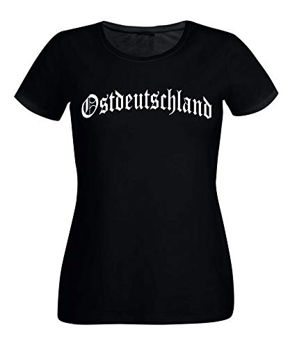 Ostdeutschland Damen T-Shirt Schwarz 2XL von sostex