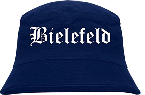 sostex Bielefeld Fischerhut - Dunkelblau - Altdeutsch - Bedruckt - Bucket Hat Anglerhut Hut L/XL Dunkelblau von sostex