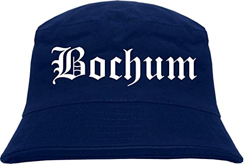 sostex Bochum Fischerhut - Dunkelblau - Altdeutsch - Bedruckt - Bucket Hat Anglerhut Hut L/XL Dunkelblau von sostex