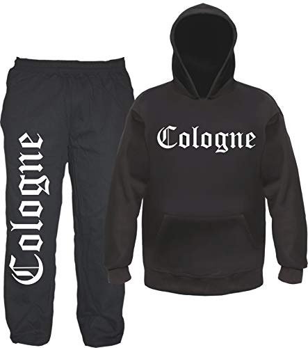 sostex Cologne Jogginganzug - Altdeutsch - Jogginghose und Hoodie M Schwarz von sostex
