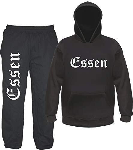 sostex Essen Jogginganzug - Altdeutsch - Jogginghose und Hoodie 2XL Schwarz von sostex