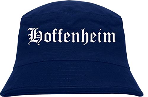 sostex Hoffenheim Fischerhut - Dunkelblau - Altdeutsch - Bedruckt - Bucket Hat Anglerhut Hut L/XL Dunkelblau von sostex