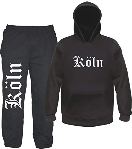 sostex Köln Jogginganzug - Altdeutsch - Jogginghose und Hoodie XL Schwarz von sostex