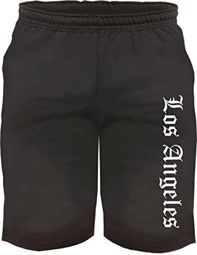 sostex Los Angeles Sweatshorts - Altdeutsch Bedruckt - Kurze Hose Shorts Schwarz 2XL von sostex