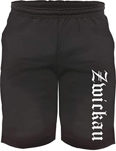 sostex Zwickau Sweatshorts - Altdeutsch Bedruckt - Kurze Hose Shorts Schwarz L von sostex