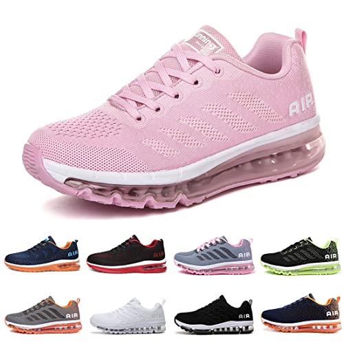 sotirsvs Laufschuhe Herren Damen Sportschuhe Leicht Turnschuhe Straßenlaufschuhe Luftschuhe Atmungsaktiv Air Schuhe Running Sneakers Mode Jogging Fitness Gym Athletic Outdoor 833-Purepink-37 von sotirsvs