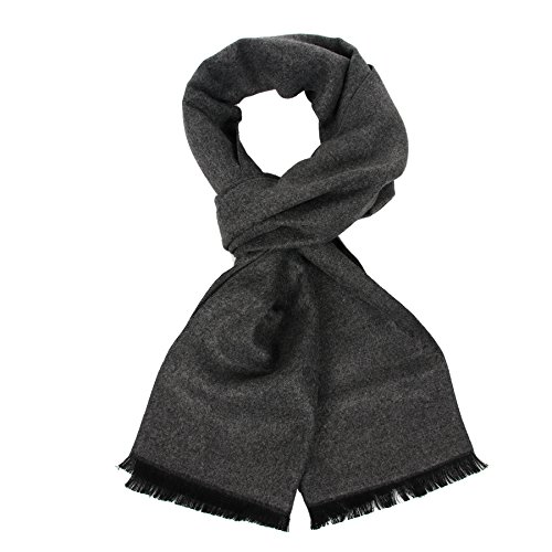 soul young Herren Herbst Baumwolle kariert Schal- Winter Jungen Warm Lange Scarf mit Luxuriöse eschenkbox(Dunkelgrau) von soul young