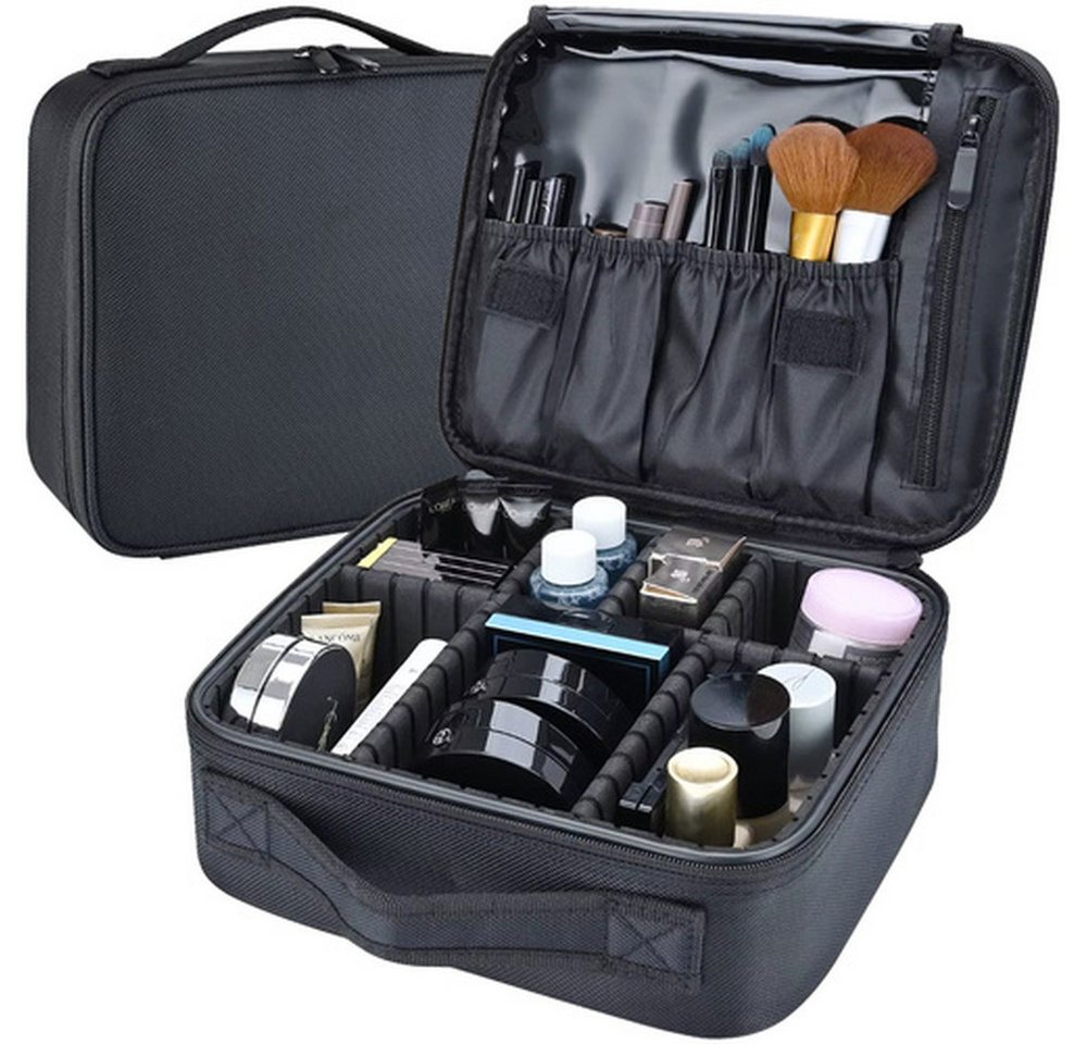 soulima Kosmetiktasche Organizer Kosmetikbox Reisetasche (Spar-Set, schützend), mit doppelseitigem Reißverschluss und Tragegriff von soulima