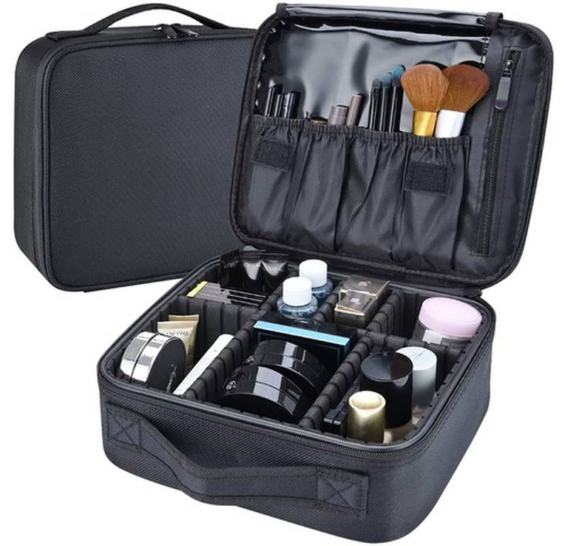 soulima Kosmetiktasche Organizer Kosmetikbox Reisetasche (Spar-Set, schützend), mit doppelseitigem Reißverschluss und Tragegriff von soulima